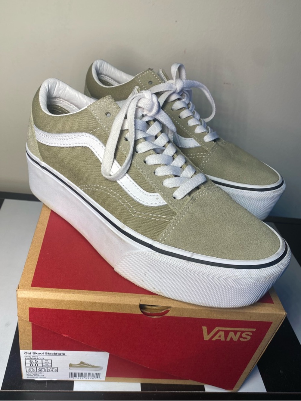 Vans Old Skool “Utility Olive” Platform Sneakers